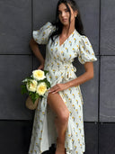 Clara-Wrap Midi Dress