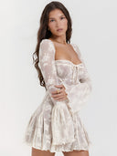 Ines-Flare Sheer Dress