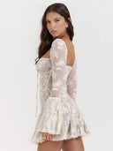Ines-Flare Sheer Dress