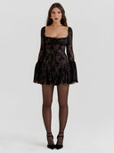 Ines-Flare Sheer Dress