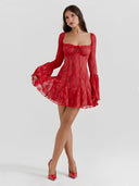 Ines-Flare Sheer Dress