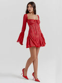 Ines-Flare Sheer Dress