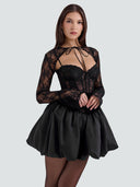 Vera-Lace Puff Dress