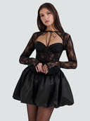Vera-Lace Puff Dress