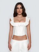 Noa-Ruffle Corset Top