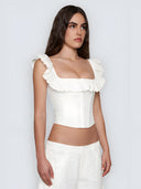 Noa-Ruffle Corset Top