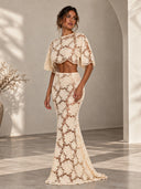 Floral Lace Skirt Set