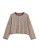 Striped Button Cardigan
