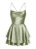 Satin Flare Romper