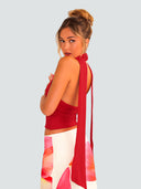 Alma-Scarf Halter Top