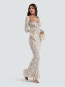 LYRA-Mesh Sleeve Dress