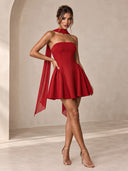 Luxe Halter Mini Dress