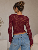Luxe Lace Sleeve Top