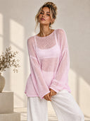 Sheer Knit Batwing Top