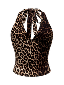 Leopard Halter Top