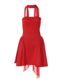 Luxe Halter Mini Dress