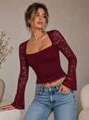Luxe Lace Sleeve Top
