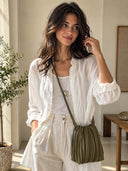 Pleated Bucket Bag