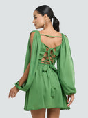 Jolie-Drape Sleeve Dress