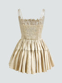 Elena-Satin Corset Dress