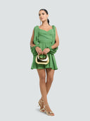 Jolie-Drape Sleeve Dress