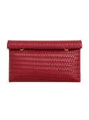 Woven Foldover Clutch