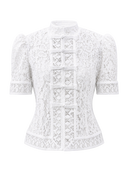 Lace-Up Floral Top
