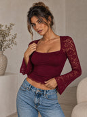 Luxe Lace Sleeve Top