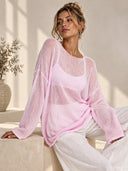 Sheer Knit Batwing Top