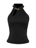 Luxe Clasp Halter Top