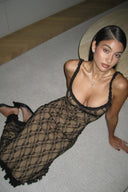 Zoya-Black Mesh Gown