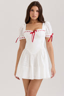 Tessa-Bow Eyelet Dress