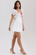 Tessa-Bow Eyelet Dress
