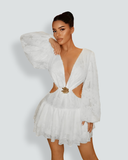 Luna-Cutout Ruffle Dress