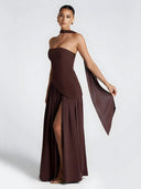 Noor-Asymmetry Slit Dress