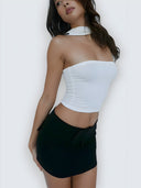 Elva-Strapless Neck Top