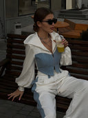 Ines-Zip Up Jogger Set