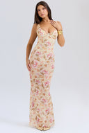 Zara-Ruched Maxi Dress