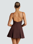 Ines-Pleated Mini Dress