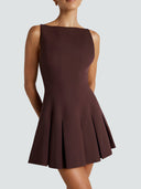 Ines-Pleated Mini Dress