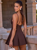 Ines-Pleated Mini Dress