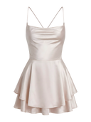 Satin Flare Romper