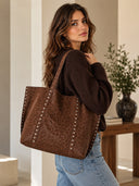 Luxe Studded Tote