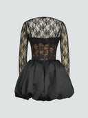 Vera-Lace Puff Dress