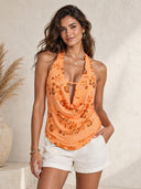 Beaded Cowl Top