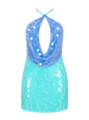 Ocean Sequin Mini Dress