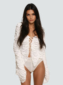 Liora-Lace Up Top