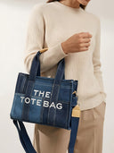 Aria-Denim Tote Bag
