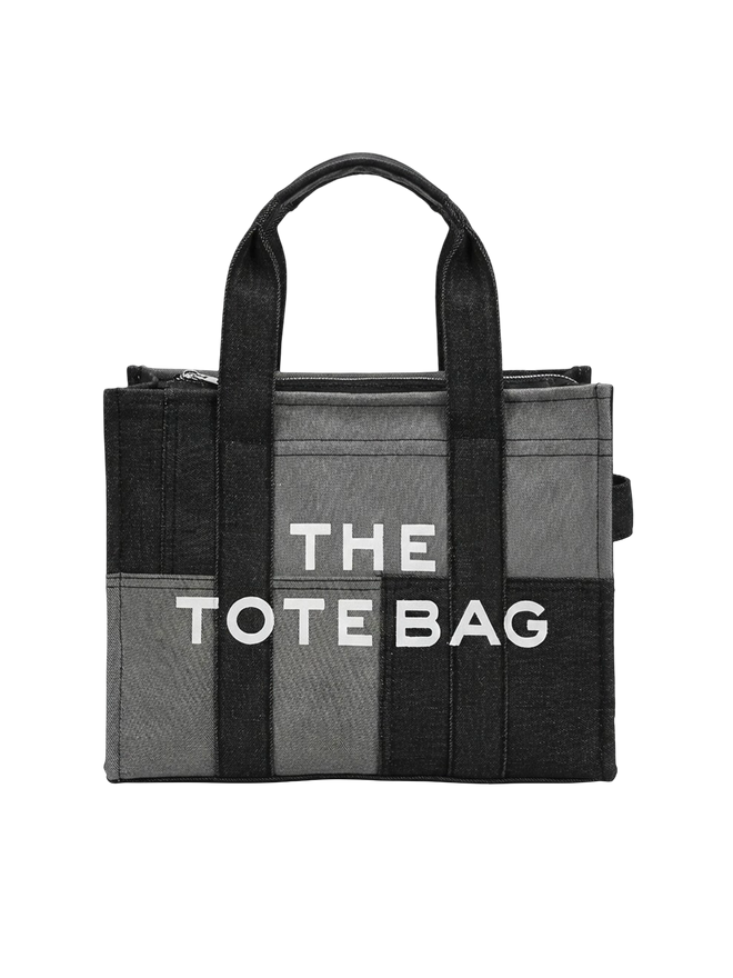 Aria-Denim Tote Bag