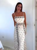 Ines-Vintage Print Dress